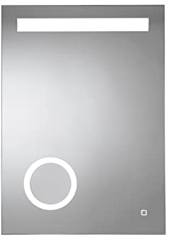 Croydex Halington Hang 'N' Lock Illuminated Rectangular Mirror with LED Lights