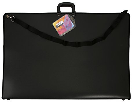 Artistik Kunst-Portfolio-Koffer - A1 Künstler-Portfolio-Tragekoffer mit Schulterriemen, wetterfeste Studenten-Portfolio-Zeichnungstasche für Skizzenmalerei (A1-35,1 x 26 x 1,7)