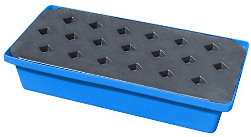 Schoeller ST30 PE-Auffangwanne für Kleingebinde 80,5 x 40,5 x 17 cm | LxBxH 800 x 400 x 170 mm, Auffangvolumen 30 l, mit PE-Gitterrost