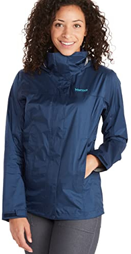 Marmot Wm's Precip Eco Jacket Veste de pluie Hardshell, Imperméable ultra-léger, coupe-vent, imperméable à l'eau, Respirante Femme Arctic Navy FR: XL (Taille Fabricant: XL)