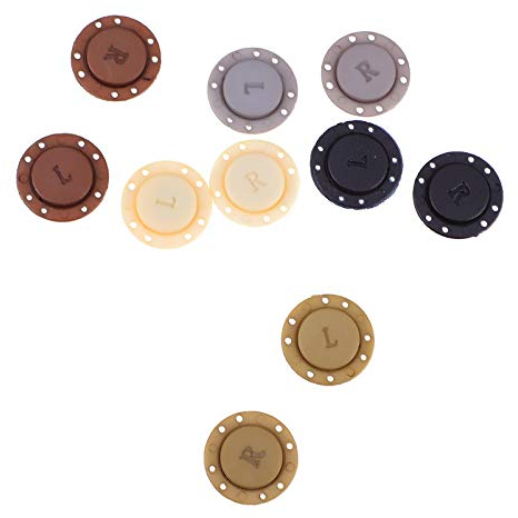 EXCEART 6 Paar Magnetische Knopf Kunststoff Magnetknöpfe Unsichtbar zum Aufnähen für Kleidung Jacken Bastel DIY Zubehör A