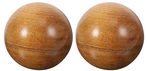 HEALLILY 2 Stücke Qi Gong Kugeln Holz Baoding Meditation Massageball Hand Massage Ball Chinesische Gesundheit Übung Bälle für Entspannung Handtherapie