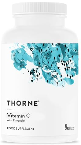 Thorne Vitamin C with Flavonoids - Blend of Vitamin C and Citrus Bioflavonoids - Support Immune System and Collagen Production - 90 Capsules