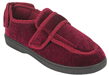 Fashion Friendly Men's/Women's Unisex Custom Fit 24hr Slipper Shoe, Wide Fit, Easy Access, Adjustable Fit, Memory Foam Insole, Ideal for Swollen, Sensitive & Problem Feet, Sizes 3-12