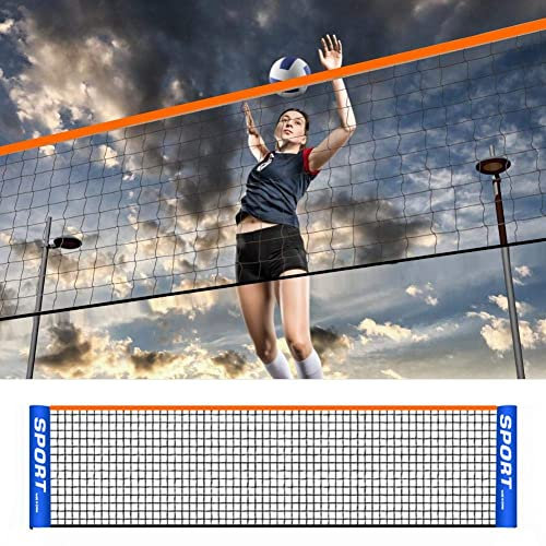 MISETA Tragbares Badmintonnetz Garten Outdoor Volleyball Netz 3 m / 4 m / 5 m / 6 m strapazierfähiges Nylon Einfache Einrichtung für Tennis Volleyball Training Sport (Größe: 6,1 m)