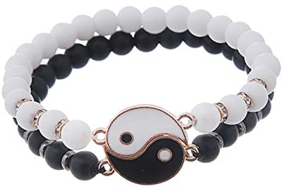 GALPADA Yin Yang Armbänder Verstellbar Freundschaftsarmband Partnerarmband Passend Für Handgelenk Geschenk