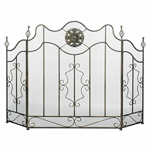 Fireplace Screens Fireplace Screen Victorian Black Gray Iron Mesh Fireplace Screen Flat Fireplace Screens Decorative Decoration
