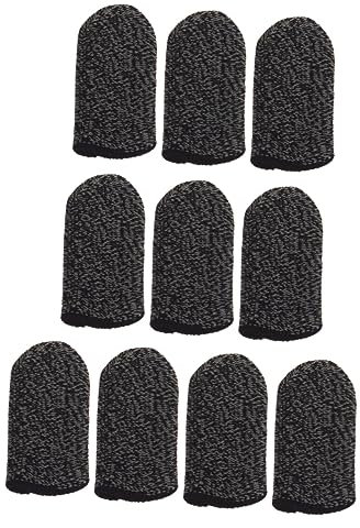 Elastischer Fingerschutz 10 Stück atmungsaktive Spiel-Fingerhüllen für das Telefon rutschfeste Daumenhülle Touchscreen-Fingerabdeckung