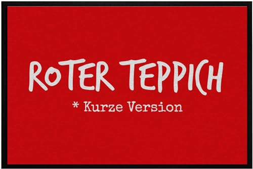 OM3® lustige Fußmatte mit Spruch - Roter Teppich - Kurze Version - Hollywood L.A. - rutschfest & waschbar - 60x40cm -