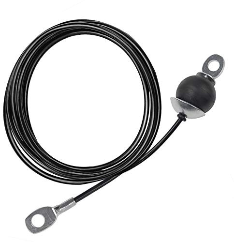 LFJ Cable de Acero para Fitness, Cuerda Gimnasio Alambre Resistente Poleas para Cables Máquina Accesorios Gym en Casa Equipo de Levantamiento de Pesas (4m con Bola de Gravedad)