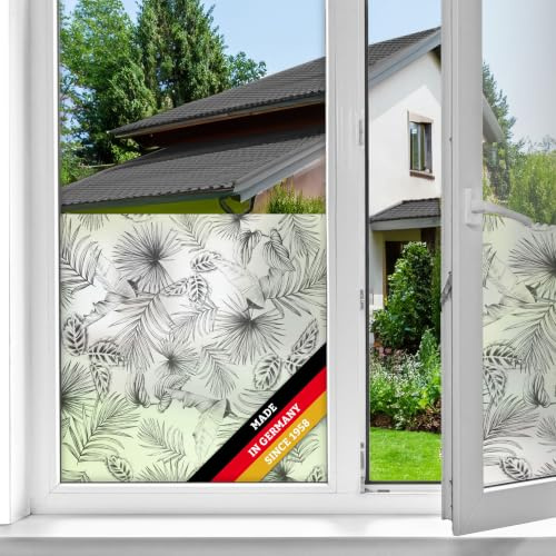 d-c-fix pellicola per finestra Botanicals 45 cm x 1,5 m | pellicola statica oscurante con motivo moderno per superfici in vetro aderente, opaca, decorativa