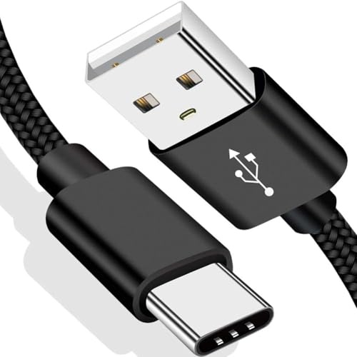 USB-C-Ladekabel für New Fire HD 10 9. - 2019, 11. - 2021, HD 8 10. 2020 Generation Kindle Tablet & Kinder, Samsung Galaxy, Motorola Android-Handys, geflochtenes Typ-C-Ladekabel (2M)