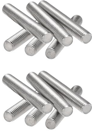 HiPicco 3/8-16 Fully All Threaded Rod & Studs, 70mm/2.76 Length, 304 Stainless Steel Right Hand Thread Screw for Furniture Mounting Assembly Fastening 12 Pack
