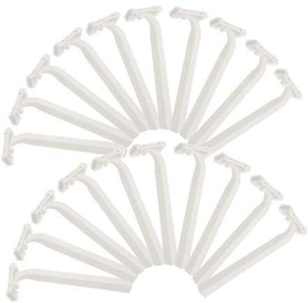 Vaguelly 20 Stück Einwegrasierer für Damen mit Feinen Klingen und Tragbarem Design aus Kunststoff und Metall für Hotel und Reise Körperhaartrimmer und Achselhaarrasierer