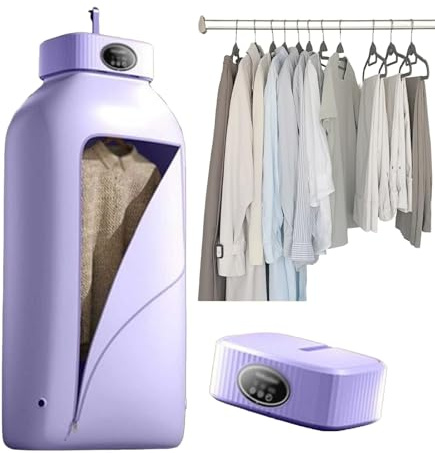 Plancha de vapor vertical inalámbrica automática Con funcionamiento con un solo botón Para eliminar arrugas rápidamente Vaporizador de prendas colgantes(Purple)