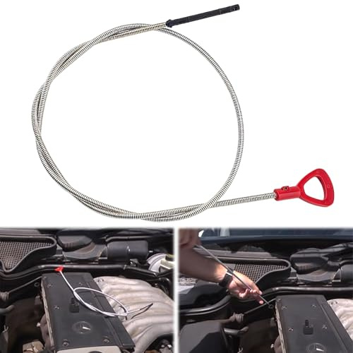 GIONAR 1220mm Ölmessstab für Automatikgetriebe, Getriebeölstand Messstab Kompatibel mit Mercedes W140 W163 W203 W210 W211 W220, Ölpeilstab Ersatz für 1405891521 140589152100 168589012100