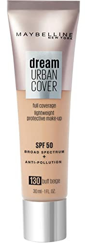 Maybelline New York - Perfecteur de Teint - Protection Anti-UV & Anti-Pollution - Dream Urban Cover - Teinte : Beige Chamois (130) - 30 ml