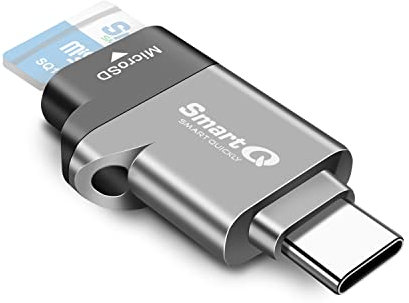 C356 Type-C MicroSD Card Reader with USB 3.0 Super Speed Technology, Supports MicroSDXC, MicroSDHC, and MicroSD for Window, Mac OS X and Andriod (Midnight Grey)