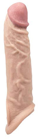 CondóN De Silicona Para Hombres CondóN Realista Largo Y Engrosado CondóN De Silicona MéDica De EyaculacióN TardíA Reutilizable (B)