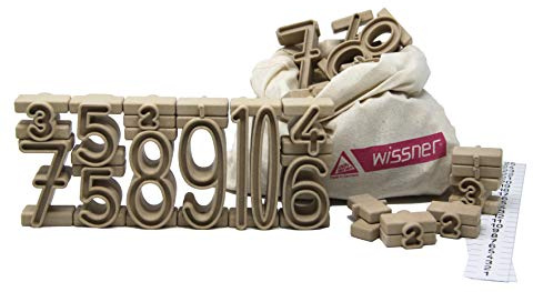 WISSNER® aktiv lernen - Satz aus 68 Stapelzahlen aus RE-Wood
