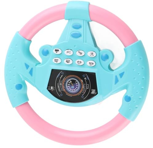 Garosa Simulated Driving Controller 21 x 3.5 x 21cm Co-Driver Simulated Steering Wheel Educational Music Toy for Children Kids 4 5 6 Years Old ( Blue)