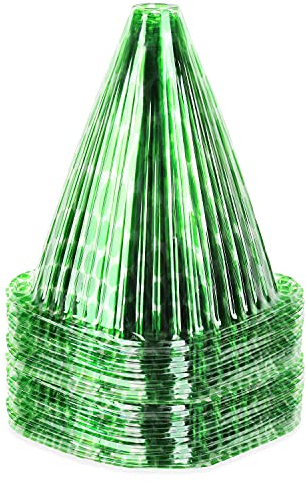 Schramm® 24 Stück Pflanzhüte Pflanzhut 22 x 19cm Pflanzenschutz Pflanzenhut Anzuchtglocke in hellgrün oder dunkelgrün Insektenschutz, Farbe:dunkelgrün