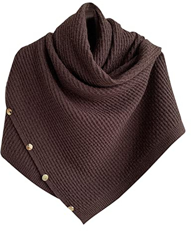Damen Umschlagtuch Schultertuch Halstuch,Stricken Stola Große Warm Weich Poncho Shawl Frühling Herbst Winter Gestrickt Dekorativ Umschlagtuch Schal Halstuch Kopftuch Dreieckstuch für Frauen Mädchen