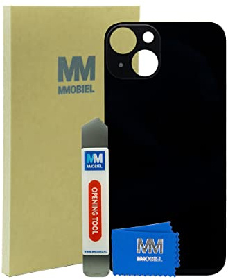 MMOBIEL Vitre Arrière de Remplacement Compatible avec iPhone 13-6.1 inch - 2021 - Midnight/Noir - en Verre avec Adhésif préinstallé
