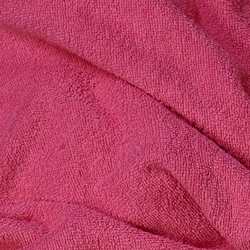 Kt KILOtela - Tela Rizo de Toalla, Algodón, Confeccionar Toallas, Accesorios Bebé, Albornoces, 100 cm Largo x 160 cm Ancho, Rosa Fucsia - 1 metro