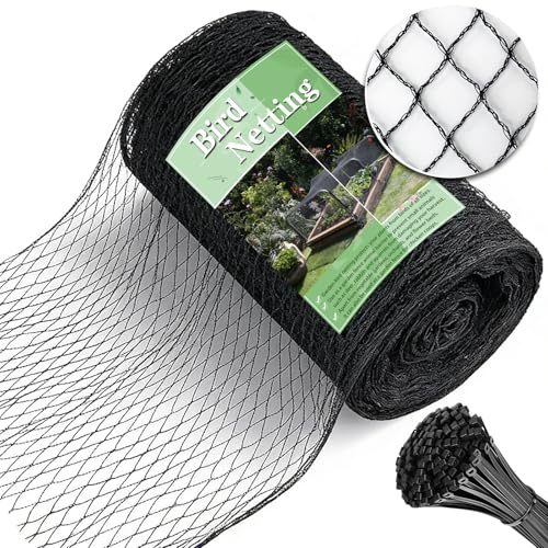 Bird Netting，7.5 x 100 FT Garden Netting Bird Net for Chicken Coop, Poultry Netting Fence for Fruit Trees, Plants and Vegetables Against Birds, Deer, Squirrels and Other Animals