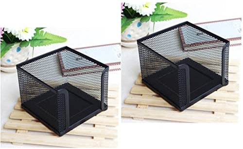 EXCEART 2St Visitenkartenspender Notiz-Organizer Tischspender Halter Notizblöcke erinnerungsbuch Schreibtisch-Mesh-Kollektion Desktop-Mesh-Sammlung Netz Lieferungen Schreibwaren Memorandum