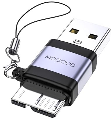 MOGOOD USB 3.0 Male to Micro B Male Adapter 1 Pack | Micro B to USB A C Socket Adapter 1 piece each For Use in Various Scenarios
