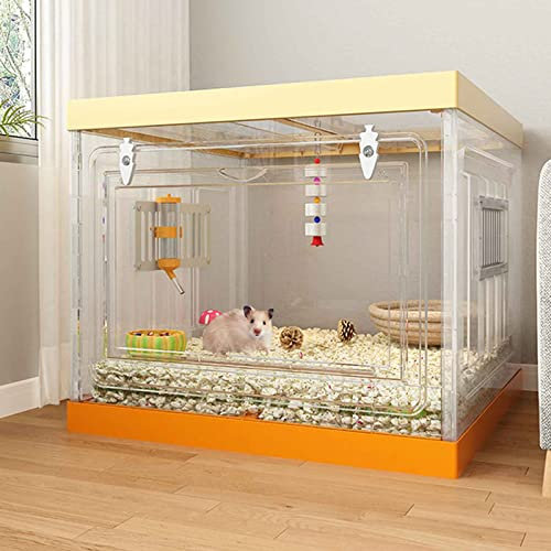 Hamsterkäfig, großes Glas, Chinchilla-Häuser, hochtransparentes PP-Material, für Eichhörnchen/Eidechse/Schildkröte/Rutin-Huhn/C-Einschichtiges 5-teiliges Set