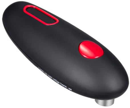 Mediawave Store - Abrelatas universal eléctrico, arranque automático, rotación de 360°, con pilas, hoja para latas, caja de aluminio, herramienta eléctrica, profesional, abrelatas universal