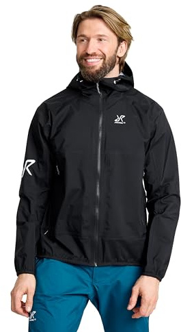 RevolutionRace Arcade 3L Lightweight Jacket Herr, Vattentät Jacka, Packbar Vindjacka för Hiking & Outdoor, Black, XL