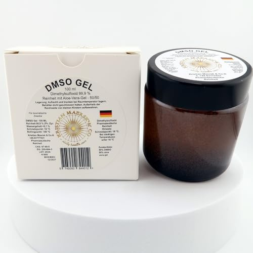 DMSO-Gel 100 ml Dimethylsulfoxid 99,9% Reinheit Mit 99,9% Aloe Vera Gel - hohe Qualität 50/50