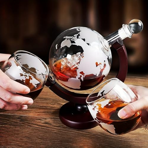 Whiskey-Dekanter-Set mit 2 x 250-ml-Gläsern und Flaschenöffner, Schlüsselanhänger, Jahrestags- und Geburtstagsgeschenke für ihn, Ehemann, Freund, 850 ml Whiskey-Flachmann-Dekanter, einzigartiges