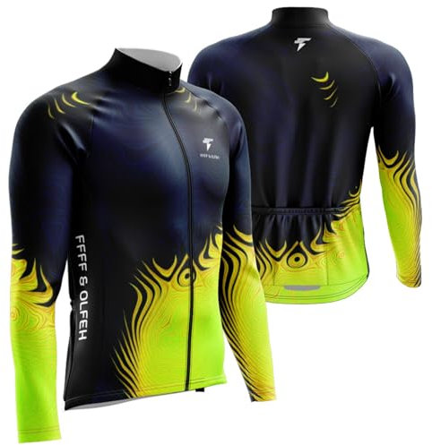 Herren Radtrikot Fahrradtrikot Langarm,Herren Winter Fahrradtrikot Langarm，Fahrradbekleidung Fahrrad Trikot T Shirt für Männer,Radtrikot - Fahrradshirt - Radshirt (12,5XL)