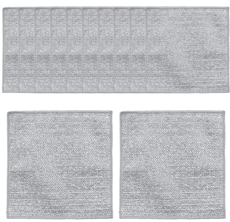 EIHI 12 Paños de Cocina de Plata Tejidos, Paños de Alambre Multiusos Trapos de Alambre para Lavar Platos Reutilizable Paños para Lavar Platos Húmedos y Secos,Paños de Limpieza Antiadherentes