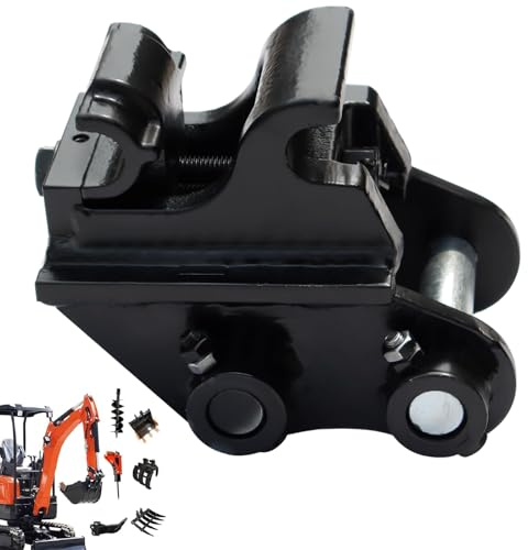 Jiawu Attelage Rapide pour Accessoires pour Mini-pelles, Attache Rapide pour Machines D'excavatrice, Convient à la Plupart des Excavatrices jusqu'à 3 Tonnes, Accessoires pour Mini-pelles