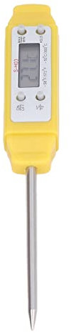 Digital Food Thermometer, Pen with Calibration, High Accuracy Electronic Pocket Thermometer for Cooking, Meat, Liquid, Frying and Candy Making (Yellow)
