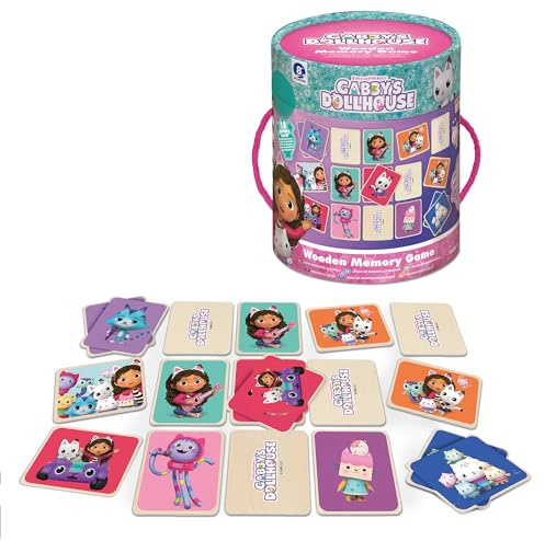 Gabby's Dollhouse Memory Game for Kids - Matching Game with Gabby & Friends - Fun Family Travel Game - Compact & Portable Design - Classic Character Matching Toy for Home or On-the-Go Entertainment