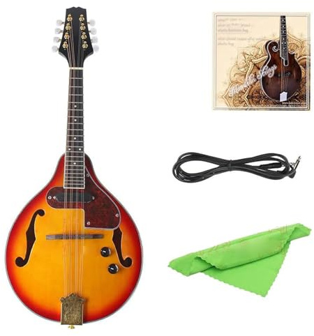 Professional Mandoline Instrument A Style Mandolin Musical Instrument For Beginners And Adults Sunburst 8 String Acoustic Mandolin