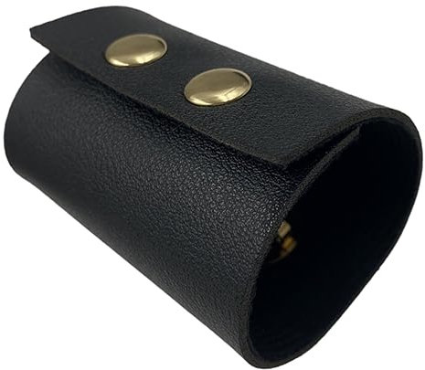 VINTORKY Lässiger Leder Haarschmuck Mit Druckknopf Leder Haargummi Für Mädchen Bequemer Pferdeschwanzhalter Ohne Haarschäden Einfaches Design Für Schule Party Alltag Schwarzes Pu-material
