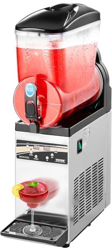 VEVOR kommersiell Frozen Drink Maker, 15 l slush-maskin 60 koppar margarita-smoothie-maskin av rostfritt stål, slush-Maker för hemmet fester restauranger kaféer barer