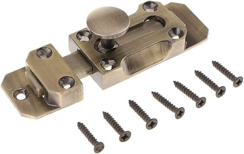 FBANULPEX Schieberiegel, Türriegel, Türschloss Riegel Türriegel, Messing-Türschieberiegel for Zuhause, Riegelriegel(Green Copper 3inch)