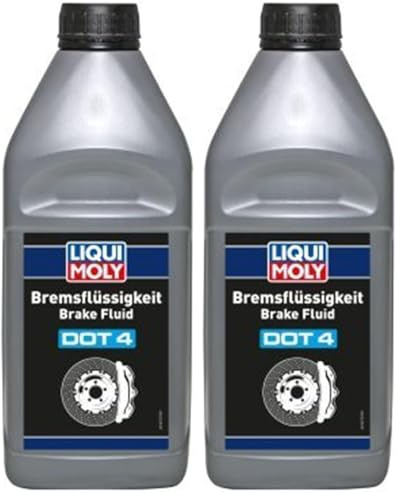 LIQUI MOLY Bremsflüssigkeit DOT 4 | 1 L | Bremsflüssigkeit | Art.-Nr.: 21157, farblos (Packung mit 2)