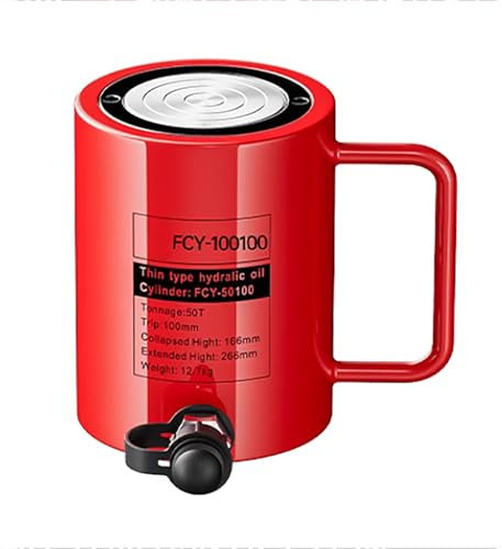 Martinetto con corsa da 4 pollici/100 mm, martinetto idraulico industriale con capacità di 100 tonnellate, martinetto idraulico retrattile automatico, cilindro idraulico diviso for ponti(100T/220462lb