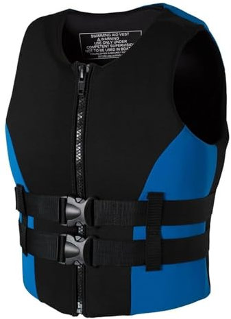 ALEPXS Salvagente per Adulti Salvagente di Sicurezza Regolabile Salvagente di galleggiamento Portatile per Kayak Pesca Vela Surf Nautica(Blue,XXL)