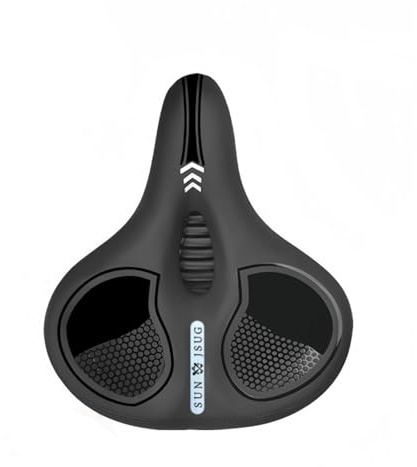 Fahrrad Sattel Atmungsaktiv und Größere Abmessungen,Herren Damen Komfortabel Stoßdämpfend,Ergonomisch Fahrrad Sattel mit wasserdichte